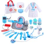 Keezi Kids Doctor Play Set Pretend Dentist Play Set Toy Medical Kits 30PCS - Image 2