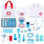 Keezi Kids Doctor Play Set Pretend Dentist Play Set Toy Medical Kits 30PCS - Image 4