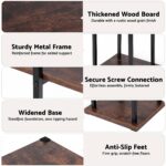 Artiss 5-Tier Plant Stand Indoor Outdoor, Metal & Wood Pot Plant Shelf, Tall Display Rack for Multiple Plants, Tiered Flower Holder for Patio Garden Balcony Living Room Corner Bedroom, Brown - Image 5