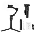 Devanti 3-Axis Gimbal Stabilizer with Tripod for Smartphone, Foldable Selfie Stick - Image 2
