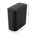 Devanti Automatic Trash Bin with Lid 11L Motion Sensor Kitchen Bin Touchless Garbage Can Modern Black Plastic Slim Rubbish Bin with Liner Holder for Kitchen, Home, Office - Image 3