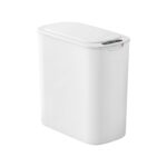 Devanti Automatic Trash Bin with Lid 11L Motion Sensor Kitchen Bin Touchless Garbage Can Modern White Plastic Slim Rubbish Bin with Liner Holder for Kitchen, Home, Office - Image 2