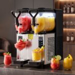 NORDA Slushie Machine 2x4L Tank Commercial Frozen Drink Maker 5 Modes Milkshake