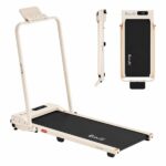 Everfit 3 in 1 Walking Pad Treadmill 12% Incline Foldable Under Desk Treadmills for Home 38cm Beige - Image 4