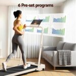 Everfit 3 in 1 Walking Pad Treadmill 12% Incline Foldable Under Desk Treadmills for Home 38cm Beige - Image 6