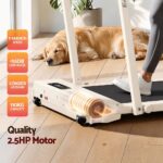 Everfit 3 in 1 Walking Pad Treadmill 12% Incline Foldable Under Desk Treadmills for Home 38cm Beige - Image 10