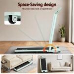 Everfit 3 in 1 Walking Pad Treadmill 12% Incline Foldable Under Desk Treadmills for Home 38cm Green - Image 9