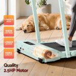 Everfit 3 in 1 Walking Pad Treadmill 12% Incline Foldable Under Desk Treadmills for Home 38cm Green - Image 10
