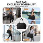 Everfit Tennis Tote Bag Gym Bag Sports Duffle Bags Holds 2 Rackets Black - Image 7