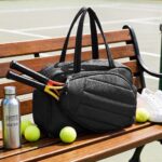 Everfit Tennis Tote Bag Gym Bag Sports Duffle Bags Holds 2 Rackets Black - Image 8