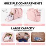 Everfit Tennis Tote Bag Gym Bag Sports Duffle Bags Holds 2 Rackets Pink - Image 4