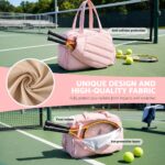 Everfit Tennis Tote Bag Gym Bag Sports Duffle Bags Holds 2 Rackets Pink - Image 5