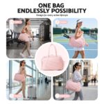 Everfit Tennis Tote Bag Gym Bag Sports Duffle Bags Holds 2 Rackets Pink - Image 7