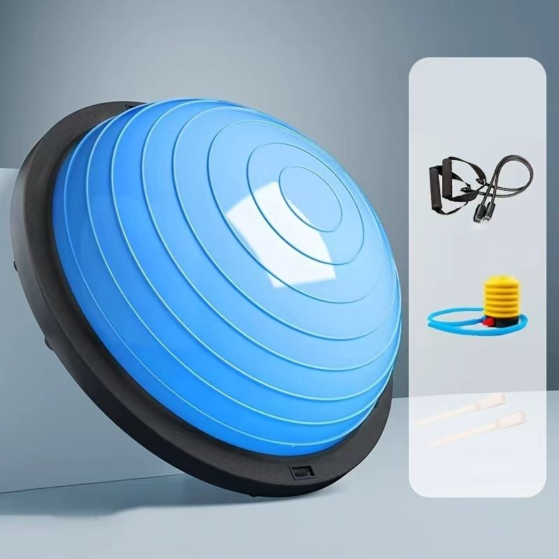 V1106-BQXL001-00 Hemisphere Trainer – Portable Inflatable Balance Trainer, specifically designed for core training, yoga, rehabilitation, and Pilates, equipped with a stable base. Suitable for home gyms, fitness centers, and physical conditioning.(BLUE) - Image 1