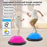 Hemisphere Trainer – Portable Inflatable Balance Trainer, specifically designed for core training, yoga, rehabilitation, and Pilates, equipped with a stable base. Suitable for home gyms, fitness centers, and physical conditioning.(GREY) - Image 6