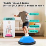Hemisphere Trainer – Portable Inflatable Balance Trainer, specifically designed for core training, yoga, rehabilitation, and Pilates, equipped with a stable base. Suitable for home gyms, fitness centers, and physical conditioning.(GREY) - Image 7