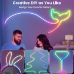 32.8ft LED Neon Rope Lights with APP/Remote Control,Flexible DIY Design,Music Sync Neon Lights for Wall Decor,Outdoor IP67 Waterproof, RGB Rope LED Lights for Bedroom,Livingroom,Gaming,Party - Image 3