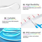 32.8ft LED Neon Rope Lights with APP/Remote Control,Flexible DIY Design,Music Sync Neon Lights for Wall Decor,Outdoor IP67 Waterproof, RGB Rope LED Lights for Bedroom,Livingroom,Gaming,Party - Image 7