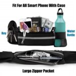 Running Belt Waist Packs,Workout Fanny Pack,Ultra Light Bounce Free Waist Pouch Fitness Workout Belt Sport Waist Pack for Women Men,Adjustable Waistband Bag for All Kinds of Phone (2 Pack-Black+Blue) - Image 3