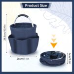 17L Cleaning Organizer Caddy with Handle,Large Folding Cleaning Basket Bag,Multifunction Collapsible Waterproof Gardening Tool Storage Bag - Image 4