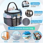 Mesh Shower Caddy Portable for College Dorm Room Essentials with 8 Pockets,Hanging Shower Caddy Dorm Basket,Quick Dry Shower Bag for Bathroom - Image 2