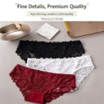 Nude Hollow Out Lace Panties 4 Pack Size S | Christmas Invisible Daily Gift | Cotton Gusset High Elastic Seamless Women's Briefs - Image 2