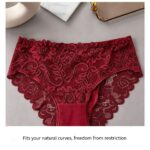 Nude Hollow Out Lace Panties 4 Pack Size M | Christmas Natural Fit Gift | Cotton Gusset Stretchy Comfort Invisible Briefs - Image 5