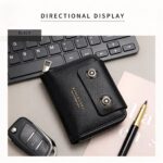 Business Men Accordion Card Holder With Double Magnetic Buckle, Minimalist Retro ID Card Wallet Coin Pocket, Christmas Office Worker Gift, K94‑51 Black - Image 6