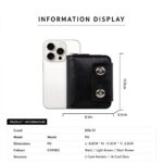 Retro Double Magnet Closure Business Card Case For Men, Accordion‑Style Multi‑Slot Design For Cards & Small Change, Halloween Daily Carry Accessory, K94‑51 Light Coffee - Image 5