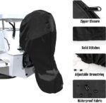 420D Oxford Outboard Motor Cover, Waterproof UV Resistant Boat Engine Protective Cover for Yacht Fishing Boat 60-100HP - Image 2