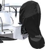 420D Oxford Outboard Motor Cover, Waterproof UV Resistant Boat Engine Protective Cover for Yacht Fishing Boat 175-225HP