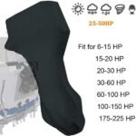 420D Oxford Outboard Motor Cover, Waterproof UV Resistant Boat Engine Protective Cover for Yacht Fishing Boat 175-225HP - Image 4