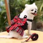 Dog Harness Skirt Traction Polyester 273 Vest Traction Wine Red XXL (chest circumference 58 back length 40cm) - Image 5
