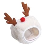 Weiwang Cartoon Pet Hat Christmas Deer Antlers White hat antlers L (good for 4.00 kg-7.50 kg pets) - Image 2