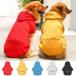 Shining Pet Sweatshirt Polyester Zipper Pocket Big Dog Zipper Pocket Sweatshirt Ginger L (bust 47CM about 4.00 kg-5.50 kg pets) - Image 2