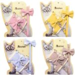 Zichen Cat Harness Vest Style Cotton Traction Rope Blue (cinnamon dog bow) S(1.0 recommendation 1.50 kg-3.50 kg - Image 3