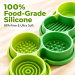 Interactive Slow Feeder Mat for Cats and Dogs – 7-Compartment Silicone Lick Mat with Textured Patterns, Non-Slip Eating Tray for Anxiety Relief, Digestive Health, and Mess-Free Meals at Home (Green) - Image 10