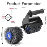 Nylon Abrasive Wire Drum Polishing Wheel for Portable Belt Sander and Angle Grinder, Rotary Brush for Wood Sanding, Metal Drawing, Rust Removal, Deburring and Surface Finishing (80 Grit Wire Drawing Wheel) - Image 3