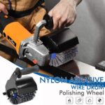 Nylon Abrasive Wire Drum Polishing Wheel for Portable Belt Sander and Angle Grinder, Rotary Brush for Wood Sanding, Metal Drawing, Rust Removal, Deburring and Surface Finishing (UNC Thread) - Image 2