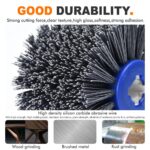 Nylon Abrasive Wire Drum Polishing Wheel for Portable Belt Sander and Angle Grinder, Rotary Brush for Wood Sanding, Metal Drawing, Rust Removal, Deburring and Surface Finishing (UNC Thread) - Image 4