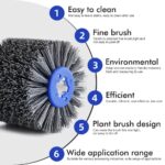 Nylon Abrasive Wire Drum Polishing Wheel for Portable Belt Sander and Angle Grinder, Rotary Brush for Wood Sanding, Metal Drawing, Rust Removal, Deburring and Surface Finishing (UNC Thread (2 Wheels)) - Image 8