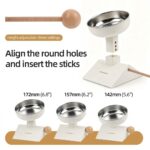 Elevate Your Cat’s Dining Experience with an Adjustable Anti-Slip Feeding Bowl, Featuring a Durable Stainless Steel Inner Liner and Three-Level Height Settings for Comfortable, Stable Mealtime Posture at Home. (White) - Image 5