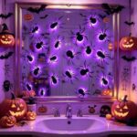 45-Pack 3D Glowing Spiders Halloween Decor for Walls, Mirrors, Windows & Spooky Spaces (purple) - Image 2