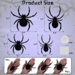 45-Pack 3D Glowing Spiders Halloween Decor for Walls, Mirrors, Windows & Spooky Spaces (purple) - Image 3