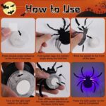 45-Pack 3D Glowing Spiders Halloween Decor for Walls, Mirrors, Windows & Spooky Spaces (purple) - Image 5