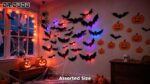 36-Pack Halloween Bat Decorations with LED Lights for Indoor Outdoor Halloween Party Garage Decor (black) - Image 7