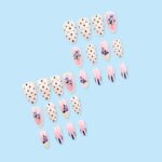 Medium Almond Press-On Nails For Everyday Wear, Events, Easy DIY Manicure (Blue) - Image 4