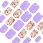 Press-on Nail Tips for Women, Perfect for Spring & Summer Occasions (light purple) - Image 2