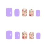 Press-on Nail Tips for Women, Perfect for Spring & Summer Occasions (light purple) - Image 4