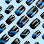 Starry Galaxy Press-On Nails for Parties, Daily Wear, and Special Occasions (Black) - Image 3
